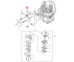 Afdekplaat met Spruitstuk voor DOLMAR, MAKITA, ROBIN PB250.4, BHX250L op Bladblazers PB2504, PB-250.4