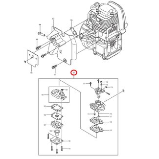 Carburateur Compleet voor PB250.4, BHX250L DOLMAR, MAKITA, ROBIN op Bladblazers Carburator PB2504, PB-250.4, PB 2504, BHX 2 50L onderdelen