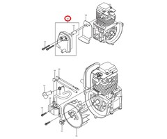 Uitlaat Compleet voor DOLMAR, MAKITA, ROBIN PB250.4, BHX250L op Bladblazers Uitlaat PB2504, PB-250.4, onderdeel