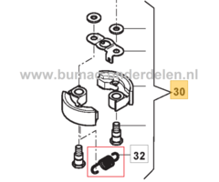 Koppelingsveer voor Stiga, Castelgarden, Alpina, Mountfield Heggenscharen, Benzineheggenscharen Koppeling Veer BG225KKT, HTK60X, HTK75X, PRO60DL, PRO75DL, SHT660K, SHT675K, onderdeel