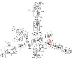 Spruitstuk met Pakking voor STIGA, CASTELGARDEN, MOUNTFIELD, ALPINA ABR45, ABR55, BC750, BC760, MB45, MB55, MS2700, MS3300, OM200MS, SBC646, SBC656 op Bosmaaiers - Trimmers - Motorzeis