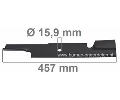Maaimes 45,7 cm voor Husqvarna, Jonsered, Partner, Snapper, Ariens, John Deere Zero Turn Maaiers, Zitmaaier, Tuintrekker, Grasmaaier, Loopmaaier, Gazonmaaiers, Loopmaaiers Mes, Mulchmes IZ4217TSKAA, IZ5221TKAA, IZ5223TSKAA, IZ5225TXPKOA, LZ30C, LZ5225, LZ