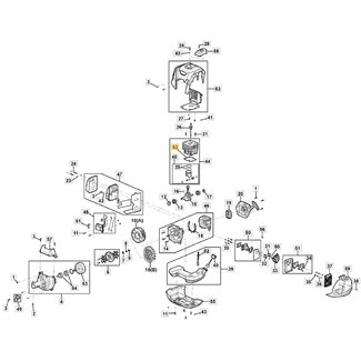 Cilindervoetpakking voor STIGA, CASTELGARDEN, MOUNTFIELD, ALPINA ABR45, ABR55, BC750, BC760, MB45, MB55, MS2700, MS3300, OM200MS, SBC646, SBC656 op Bosmaaiers - Trimmers - Motorzeis