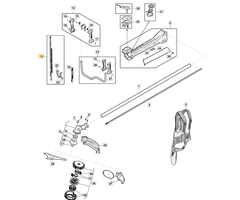 Gaskabel voor STIGA, CASTELGARDEN, MOUNTFIELD, ALPINA BC750, BC760, MS2700, MS3300, OM230MS, SBC646, SBC656 op Bosmaaiers - Trimmer - Motorzeis Kabel BC 750, BC 760, MS 2700, MS 3300, OM 230 MS, SBC 646, SBC 656, onderdelen