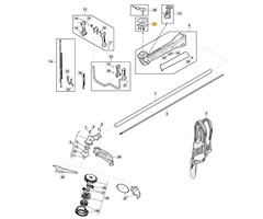 Stuurboomhouder voor STIGA, CASTELGARDEN, MOUNTFIELD, ALPINA BC750, BC760, MS2700, MS3300, OM230MS, SBC646, SBC656 op Bosmaaiers - Trimmers - Motorzeis BC 750, BC 760, MS 2700, MS 3300, OM 230 MS, SBC 646, SBC 656, onderdelen
