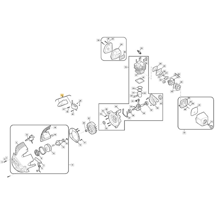 Ontstekingsspoel voor STIGA, CASTELGARDEN, MOUNTFIELD, ALPINA ABL27, AS1100, BL530, BLC27, EP27BV, MBL270V, SBL327, SBL327V, XBL27V op Bladblazers ABL 27, AS 1100, BL 530, BLC 27, EP 27BV, MBL 270V, SBL 327, SBL 327 V, XBL 27 V, onderdeel