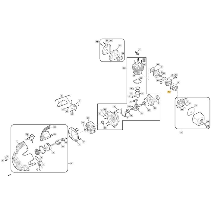 Inlaatpakking voor STIGA, CASTELGARDEN, MOUNTFIELD, ALPINA ABL27, AS1100, BL530, BLC27, EP27BV, MBL270V, SBL327, SBL327V, XBL27V Bladblazers ABL 27, AS 1100, BL 530, BLC 27, EP 27BV, MBL 270V, SBL 327, SBL 327 V, XBL 27 V, onderdeel