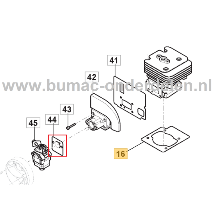 Carburateurpakking voor Stiga, Castelgarden, Alpina, Mountfield Bladblazers, Blowers, Inlaatpakking, Afdichting BL980R, MBP750, SBP375, XBP75, onderdelen