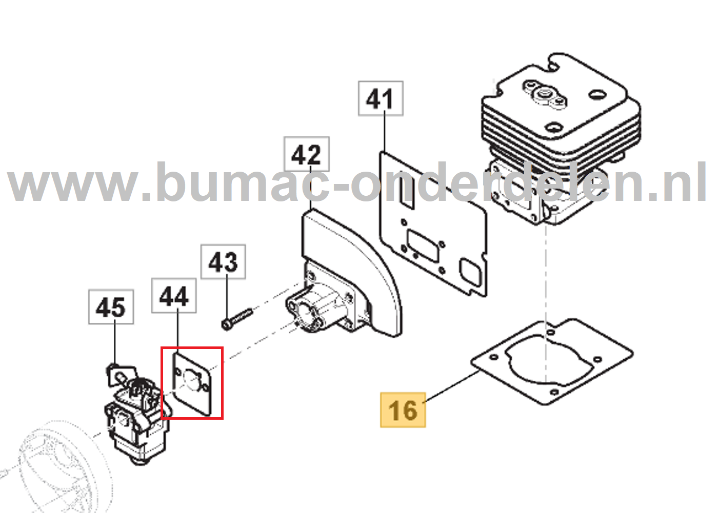 Carburateurpakking voor Stiga, Castelgarden, Alpina, Mountfield Bladblazers, Blowers, Inlaatpakking, Afdichting BL980R, MBP750, SBP375, XBP75, onderdelen