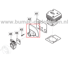 Inlaat Spruitstuk voor Stiga, Castelgarden, Alpina, Mountfield Bladblazers, Blowers, BL980R, MBP750, SBP375, XBP75, onderdelen