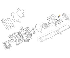Veer voor Bevestiging Beschermkap voor STIGA, CASTELGARDEN, MOUNTFIELD, ALPINA ABL27, ABL27V, AS1100, BL530, BL530V, BLC27, EP27BV, MBL270V, SBL327, SBL327V, XBL27V Bladblazers