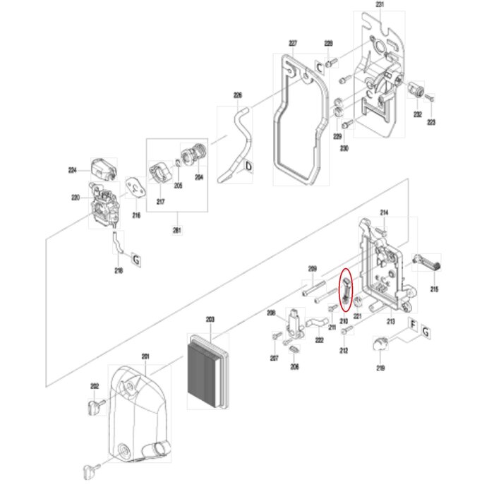Chokeklep voor MG5300.4, EB5300TH DOLMAR, MAKITA, ROBIN Bladblazers Chokeplaat MG53004, EB 5300 TH, onderdeel