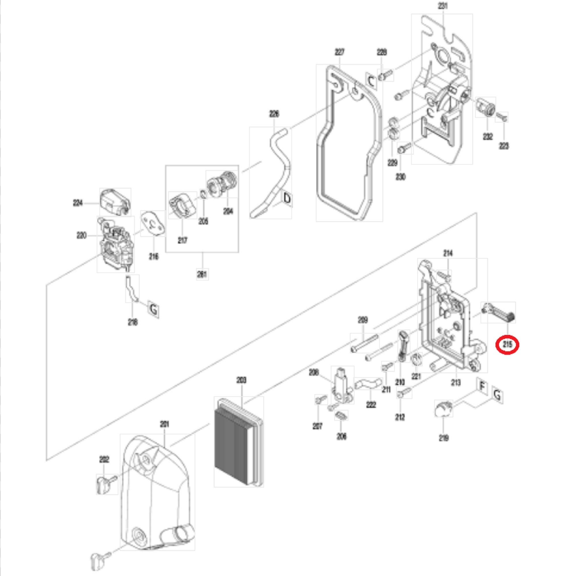 Chokehendel voor DOLMAR, MAKITA, ROBIN MG5300.4 EB5300TH Bladblazers Chokestang onderdeel