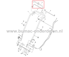 Kunststof Handgreep op Motorremhendel voor Husqvarna, Jonsered, Partner, McCulloch Gazonmaaiers, Grasmaaiers, Loopmaaiers, Duwmaaiers Hendel LB 146P, LB 248S, LB 253S, LC247, LC247 S, LC247 SP, LC347 V, LC451 S, LC451 V, LC551 S, onderdeel