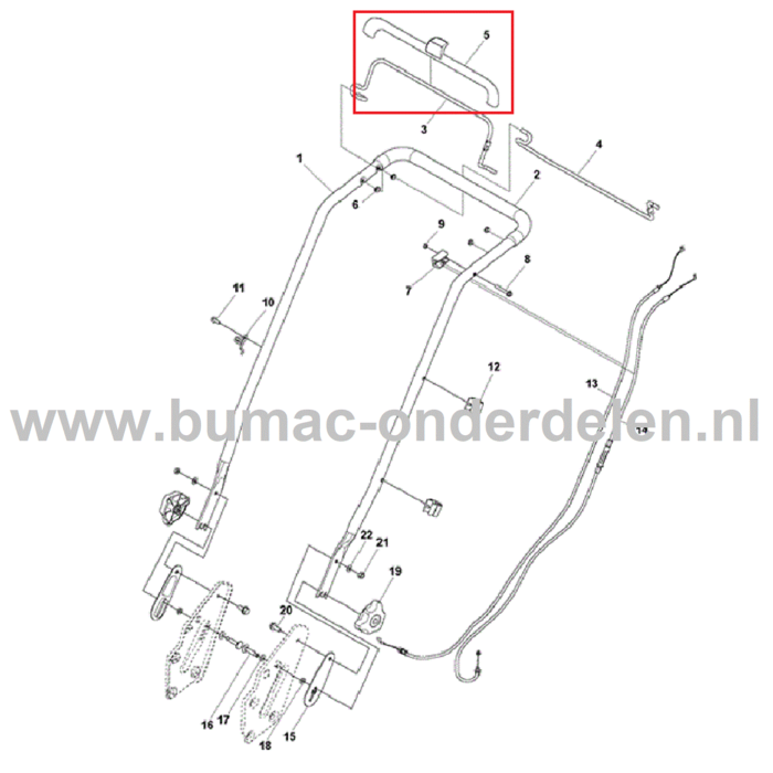 Kunststof Handgreep op Motorremhendel voor Husqvarna, Jonsered, Partner, McCulloch Gazonmaaiers, Grasmaaiers, Loopmaaiers, Duwmaaiers Hendel LB 146P, LB 248S, LB 253S, LC247, LC247 S, LC247 SP, LC347 V, LC451 S, LC451 V, LC551 S, onderdeel