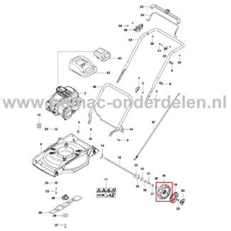 Wiel voor Husqvarna, Jonsered, Partner, McCulloch Gazonmaaiers, Grasmaaiers, LB 146P, LB 246PI, LC247, LC247 Li, LC247 S, LC247 SP, LC347 V, LC347 VLi, LC347Vi, onderdeel, LB146P, LB246PI, LC2 47, LC 247 Li, LC 247 S, LC 247 SP, LC 347 V, LC 347 VLi, LC 3