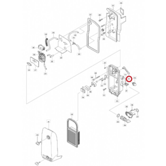 Chokehendel voor DOLMAR, MAKITA, ROBIN EB7660TH, PB7660.4 Bladblazers EB7660.4TH, PB76604, PPB-7660.4, onderdeel