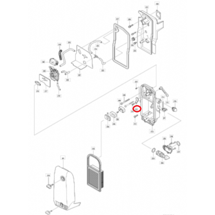 Chokeklep voor Dolmar - Makita - Robin EB7660TH, PB7660.4 Bladblazers Chokeplaat PB76604, PB 76604, onderdeel