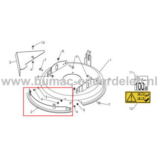 Deflector Voorkant voor Husqvarna, Jonsered, Partner, McCulloch Gazonmaaiers, Grasmaaiers, Grasverspreider DB51, DBH51, DBS 51, DBY51, ELITE SPH2, DB 51, DBH 51, DBS 51, DBY 51, ELITE SP H2, onderdeel