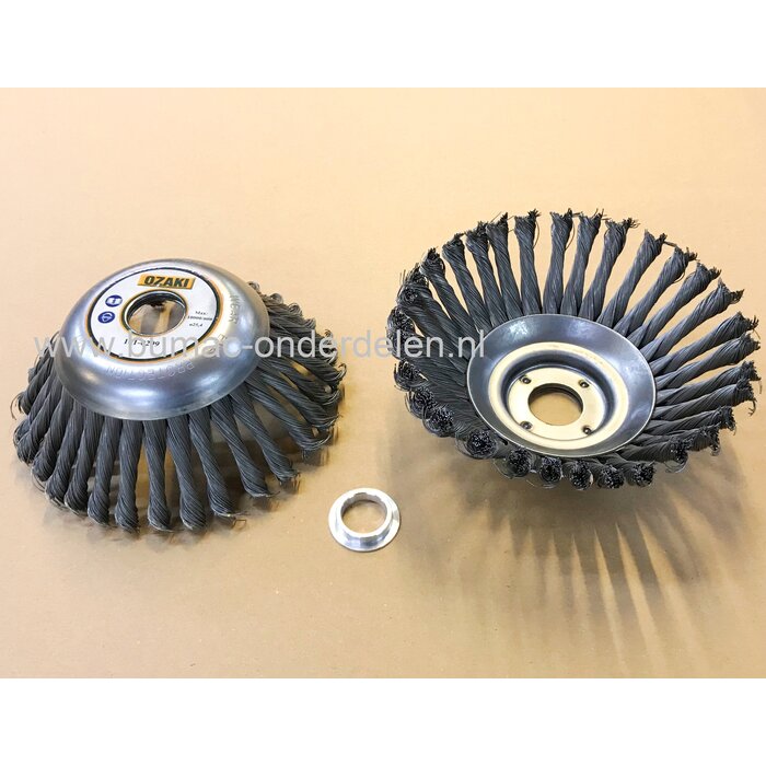 Onkruidborstel voor Bosmaaier, Motorzeis, Stalen Borstel 190 mm in Werking aansluiting 20 of 25,4 mm, Borstel voor verwijderen van Onkruid op Stoep, Trottoir, Oprit Borstel voor Stihl, Husqvarna, Jonsered, Echo, Dolmar, Hitachi, Stiga, Kawasaki, Makita St