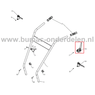 Motorremhendel voor Husqvarna, Jonsered, Partner, McCulloch Grasmaaier onderdeel, Rem Hendel DBS 51, DBY 51, DBS51, DBY51