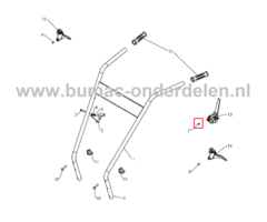 Motorremkabel voor Husqvarna, Jonsered, Partner, McCulloch Gazonmaaier, Grasmaaier onderdeel, Remkabel DB 51, DBH 51, DBS 51, DB51, DBH51, DBS51