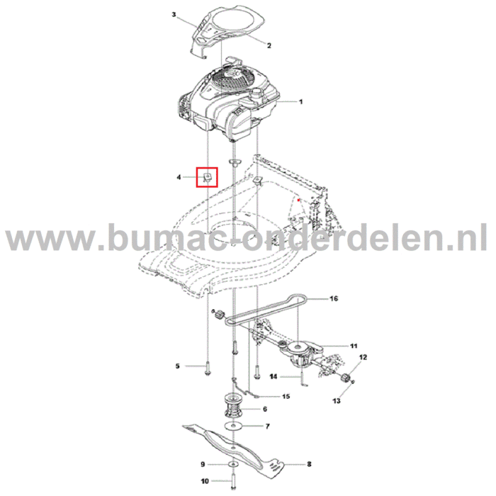 Motorrubber voor Husqvarna, Jonsered, Partner, McCulloch onderdeel Gazonmaaiers, Grasmaaiers, Bevestiging MotorLC247, LC247 Li, LC247 S, LC247 SP, LC253 S, LC347 V, LC347 VLi, LC347Vi, LC353 VI, LM2247C, LM2247CD, LM2247CDP, LZ2247CD