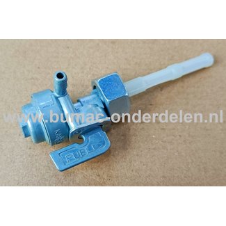 Brandstofkraan voor LONCIN Motoren op Zitmaaiers, Tuintrekkers, Aggregaten, Generatoren, Trilplaten, Houtversnipperaars, Waterpompen, Compressoren, Verticuteermachines Benzinekraan LC2500DDC, LC3800, onderdeel