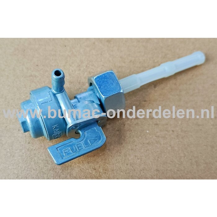 Brandstofkraan voor LONCIN Motoren op Zitmaaiers, Tuintrekkers, Aggregaten, Generatoren, Trilplaten, Houtversnipperaars, Waterpompen, Compressoren, Verticuteermachines Benzinekraan LC2500DDC, LC3800, onderdeel