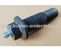 Bout met Vetnippel voor Lagerhouder op Husqvarna, Jonsered, Partner, McCulloch Zitmaaiers, Tuintrekkers As voor Lagerhouder, Draaibout, Vetnippelbout CTH 164T, CTH 184T, CTH 194, CTH 224T, CTH164 T, CTH164T, CTH184 T, CTH204 T, CTH2138 R, CTH2138R, CTH224