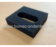 Luchtfilter voor Kawasaki FJ100G motor voor grasmaaier, kooimaaier, zitmaaier,  hakfrees, tuinfrees, aggregaat, kantensnijder, generator, verticuteermachine, schuimfilter, sponsfilter,  FJ 100G