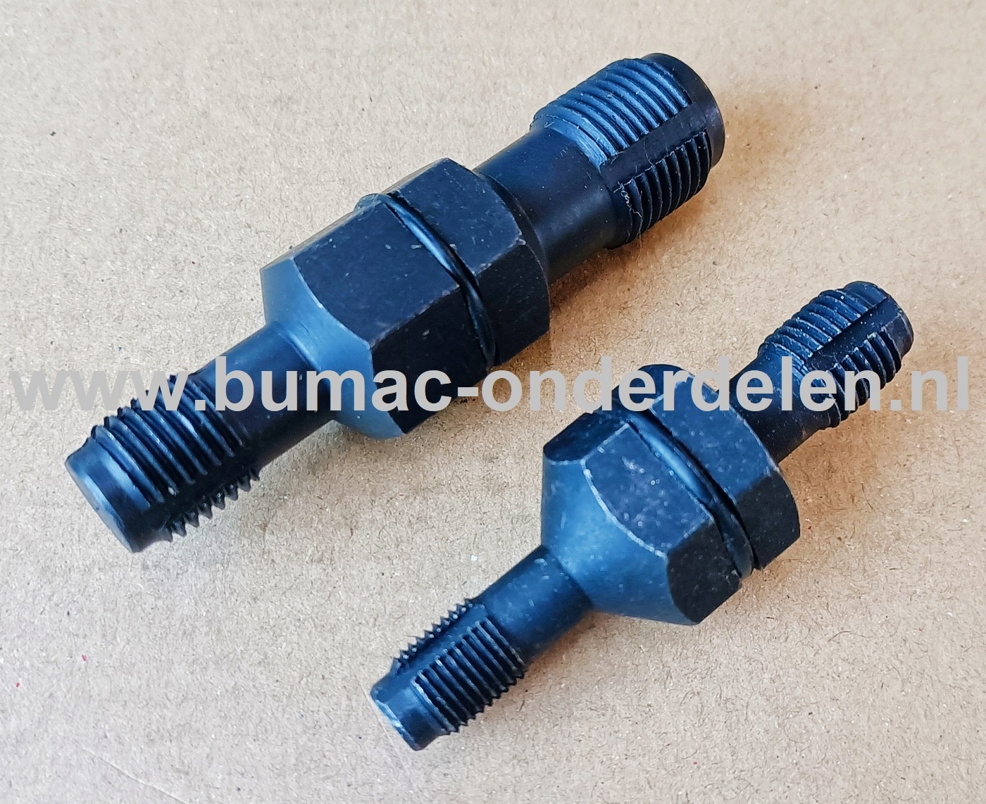 Draadreparatiehulpstuk Set van 2 gereedschappen om schroefdraad van Cilinder - Cilinderkop nieuw leven in te blazen met maten M10x1,00, M12x1,25, M14x1,50, M18x1,50 voor 2- en 4-taktmotoren op Grasmaaiers, Gazonmaaiers, Zitmaaiers, Tuintrekkers, Verticute