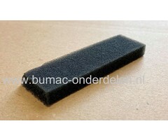 Luchtfilter lengte 88mm, breedte 24mm, hoogte 8mm voor Loncin, Trex  en andere chinese NGP T100 motoren met verticale krukas op grasmaaiers, cirkelmaaiers, benzinemaaiers, schuimfilter, onderdeel, T 100,  88x24x8mm