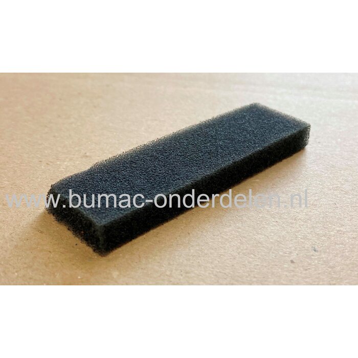 Luchtfilter lengte 88mm, breedte 24mm, hoogte 8mm voor Loncin, Trex  en andere chinese NGP T100 motoren met verticale krukas op grasmaaiers, cirkelmaaiers, benzinemaaiers, schuimfilter, onderdeel, T 100,  88x24x8mm