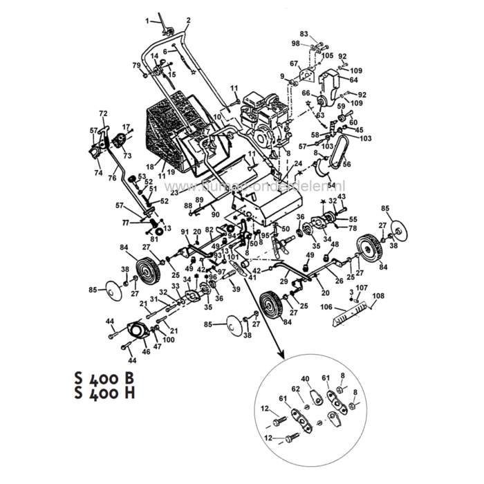 Vulring 8,5x16x3 mm voor Pilote 88, Sentar, Cooper Verticuteermachine, Rondel onder andere voor S400E - S400B - S400H verticuteer machine, Sluitring voor Verticuteer mes, onderdeel