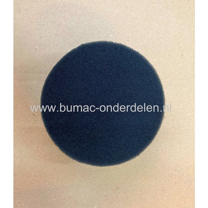 Luchtfilter voor Honda G300, G400 motoren, Honda generator EG3000, Honda waterpomp WT30, schuimfilter, sponsfilter, G 300, G 400, EG 3000, WT 30, diameter 132mm, hoogte 40mm, onderdeel