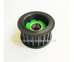 Getande Poelie voor Alko, Solo, Brill, Viking Zitmaaiers, Trekkers, Tuintrekkers, Grasmaaiers Pouley, Poulie, Poely T23-125.5 HDE V, onderdeel