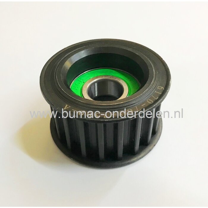 Getande Poelie voor Alko, Solo, Brill, Viking Zitmaaiers, Trekkers, Tuintrekkers, Grasmaaiers Pouley, Poulie, Poely T23-125.5 HDE V, onderdeel