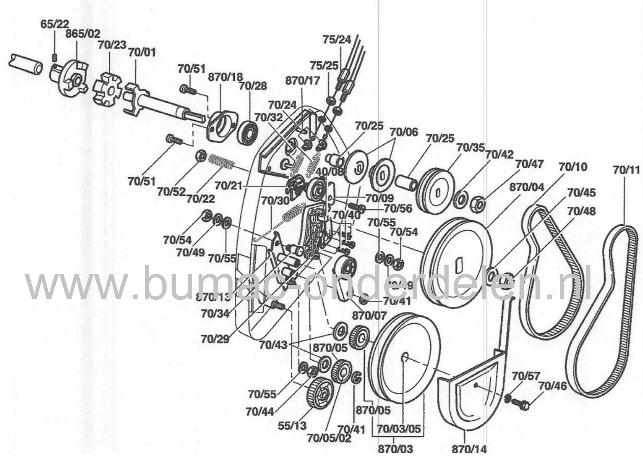 Tandwiel 20 Tands met Bronzen lager voor Aandrijving van de Snijcilinder van Atco, Qualcast en Allett Kooimaaiers