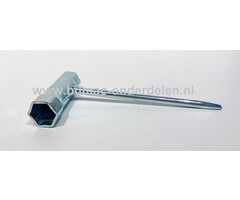Bougiesleutel 16 x 19 mm voor Grasmaaier, Zitmaaier, Frontmaaier, Trekker, Kettingzaag, Bosmaaier, Heggenschaar, Bladblazer van Stiga, Husqvarna, Castelgarden, Alko, MTD, Wolf, Dolmar, Wizard, Lazer, Mountfield, JohnDeere, CubCadet, Craftsman, Viking, Tor