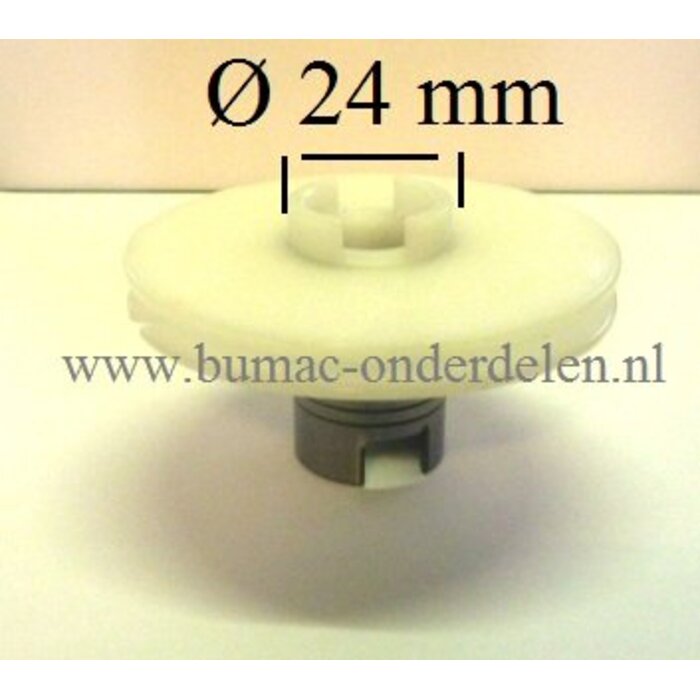 Startpoelie Husqvarna Kettingzaag 61 - 66 - 181 - 266 - 281 - 288, Starterkoordpoelie voor Jonsered - Partner - Mc Culloch Kettingzagen, Motorzagen, Starter Koordpoelie, Koordrol Pouly, Starterkoord Poelies, Riemschijf
