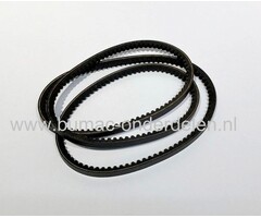 Getande V snaar voor aandrijving zitmaaier, tuintrekker, veegmachine, frontmaaier, aandrijfriem, aandrijfsnaar, onderdeel, open flank vertande riem