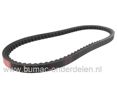 Getande V snaar voor rijaandrijving compressor, tuinfrees, kantensnijder, houtversnipperaar, trilplaat, vertikuteermachine, hakselaar, grasmaaier, veegmachine, aandrijfriem, aandrijfsnaar, onderdeel, open flank vertande riem