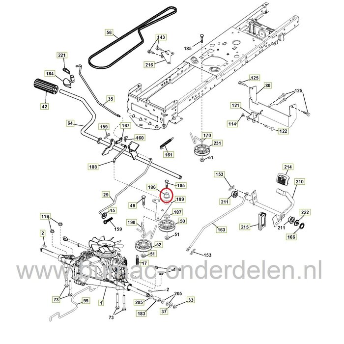 Stalen geleide bus voor Husqvarna, Jonsered, Partner, McCulloch, Zenoah, Poulan, Lazer, Rally Dixon zitmaaier, tuintrekker, CTH224TFI, LT19538R, TS354XD, YTH24V48LS, M185117H, PP22042HP, D19KH42, verloopbus, afstandsring, lager bus, onderdeel