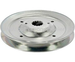 V snaar poelie voor John Deere, Sabo, Sabre Zero Turn maaiers, frontmaaiers, zitmaaiers,  1400 series, 1500 series, 1550, 1570, 1575, 1580, 1585, 2210, 4010, 4100, 4110, 4115, 4200, 4210, 4300, Ztrak, Quiktrak, riemschijf, pouly, onderdeel