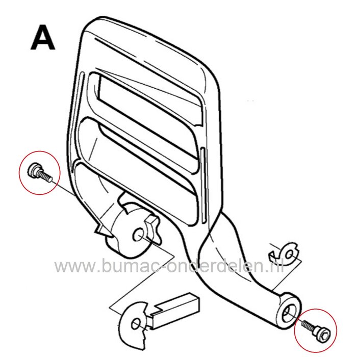 Torx Schroef met Borst voor Husqvarna, Jonsered, McCulloch, Zenoah Kettingzaag, Bevestigen hendel kettingrem, Veiligheidsbeugel, bortbout, schroef voor 135, 140, 330i, 340EPA, 345EPA, 350EPA, 351EPA, 357XPEPA, 359EPA, 435, 436Li, 440, 450 Rancher, 536LiXP