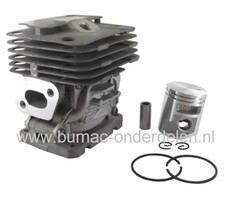 Cilinder met zuiger Ø 35 mm voor Stihl FS120, FS120R2MIX bosmaaier - trimmer- bermmaaier - motorzeis, cylinder met zuiger, zuigerveren, pistonpen en borgclips compleet, FS 120, FS 120 R2 MIX, onderdeel