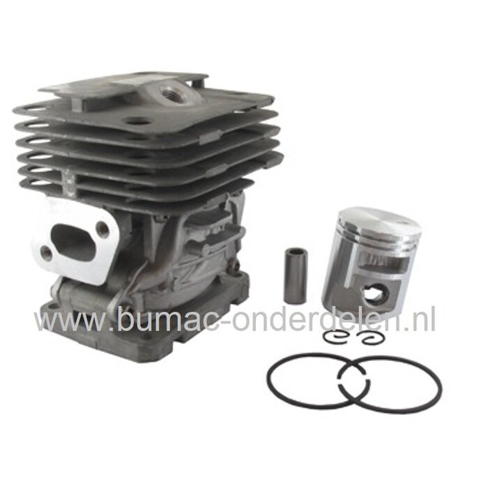 Cilinder met zuiger Ø 35 mm voor Stihl FS120, FS120R2MIX bosmaaier - trimmer- bermmaaier - motorzeis, cylinder met zuiger, zuigerveren, pistonpen en borgclips compleet, FS 120, FS 120 R2 MIX, onderdeel