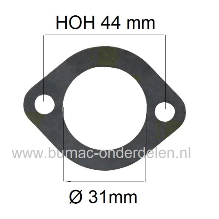 Inlaatpakking voor Briggs & Stratton motor op zitmaaier, frontmaaier, tuintrekker, dichting, inlaatdichting, B & S, onderdeel