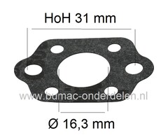 Inlaatpakking Stihl kettingzaag, motorzaag 021, 023, 023L, 025, MS210, MS210C, MS230, MS230C, MS250, MS250C, pakking, inlaatdichting, 023 L, MS 210, MS 210 C, MS 230, MS 230 C, MS 250, MS 250 C onderdeel